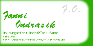 fanni ondrasik business card